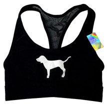 Victorias Secret Womens Ultimate Unlined Sport Bra Top Black Dog Sleeveless S - £12.63 GBP