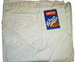 LEVI&#39;S FRESH PRODUCE Vtg USA Pure White 32W DISCO ERA 70s PANTS New w/Ta... - £80.12 GBP