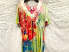 Leoma Lovegrove Tropical Cap Sleeve Maxi Dress Size Medium - $34.08 CAD