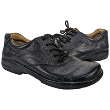 Black Leather Nurse Mates Shoes Macie Size 9 Wide 272901 - $43.56