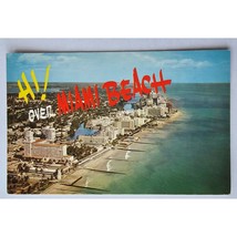 Postcard &quot;Hi! Over Miami Beach&quot; Aerial View Miami Beach Florida USA - $6.71