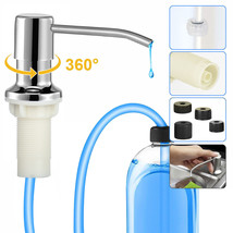 360 Sink Soap Dispenser Stainless Steel Kitchen Hands Liquid Pump Bottle Tube - £17.68 GBP