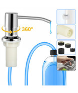 360 Sink Soap Dispenser Stainless Steel Kitchen Hands Liquid Pump Bottle... - £17.29 GBP
