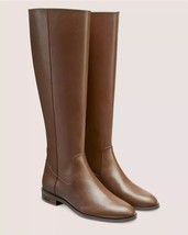 Stewart Weitzman Equestrian Brown zip boots 39/8.5 New In Box $850 New - $252.45