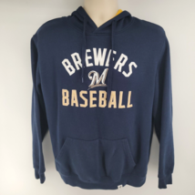 Milwaukee Brewers Baseball Hoodie Size M Blue Fanatics - £19.42 GBP
