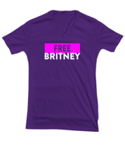 Britney Spears TShirt Free Britney Purple-V-Tee  - £16.48 GBP