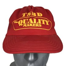 TSBD Quality Makers Vintage Hat Mesh Snap Back Red Yellow - $15.95