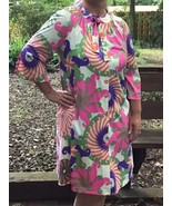 MOD Psychedelic Vanity Fair Vintage 60s Groovy Dress Short Gown Robe Siz... - £97.34 GBP