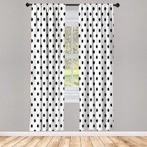 Ambesonne Polka Dot Window Curtains 2-Panel Set Classic Old Fashioned Repeated - £34.31 GBP