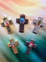 Cross-shaped mini-rosary boxes with optional pictures - $12.50