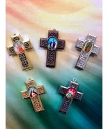 Cross-shaped mini-rosary boxes with optional pictures - £9.83 GBP