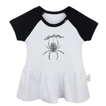 Spider Insect Design Newborn Baby Girls Dress Toddler Infant 100% Cotton Clothes - £10.30 GBP