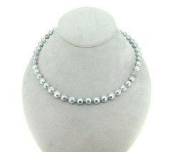 8.5mm Blue Akoya Strand of Pearls Necklace with 14k White Gold Clasp (#J4571) - £738.85 GBP