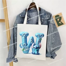Lilo Stitch Cloth Bags Disney Kawaii Anime Figures Canvas Bag -27X13CM S... - $78.04 MXN