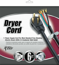 SOUTHWIRE 9156SW8808 Dryer Cord 30A 6 ft. Black - $28.05