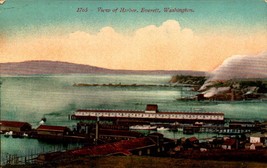 Vintage Edward H. Mitchell POSTCARD- View Of Harbor, Everett, Washington BK66 - £2.71 GBP