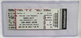 BONNIE RAITT - ORIGINAL 2012 UNUSED WHOLE FULL CONCERT TICKET - $279.60 MXN