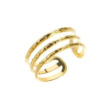 Chunky Rings for Women Gold Plated Flower Daisy Clover Signet Ring Crois... - $25.13