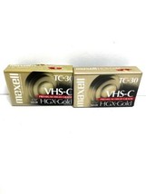 NEW SEALED 2 Maxell HGX-Gold TC-30 VHS-C Premium High Grade Video Casset... - £5.34 GBP