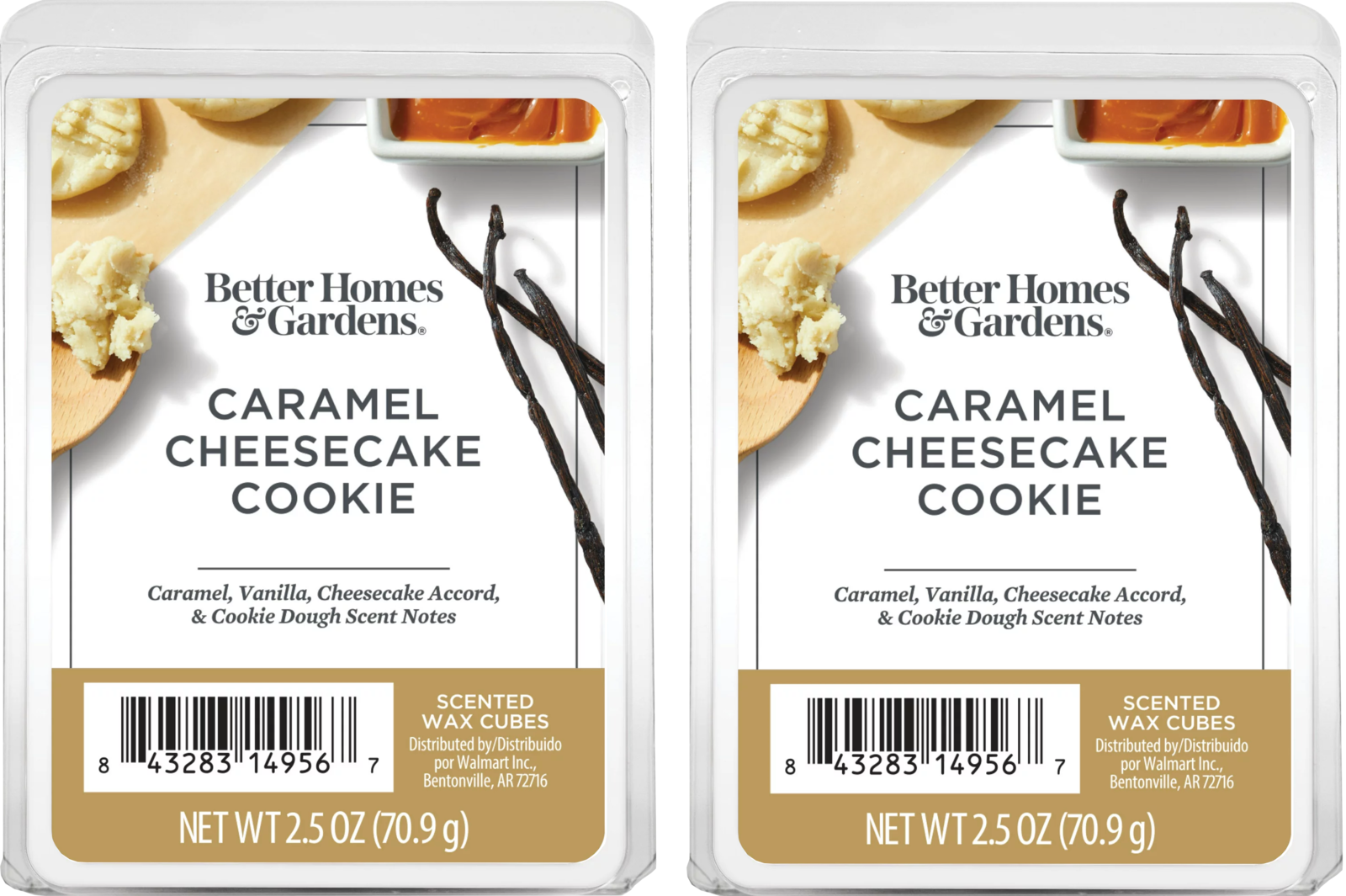 Primary image for Better Homes and Gardens Scented Wax Cubes 2.5oz 2-Pack (Caramel Cheesecake Cook