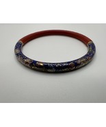 Vintage Carved Cinnabar / Cloisonne Bangle Bracelet 2.5  inner Diameter ... - $79.87 CAD