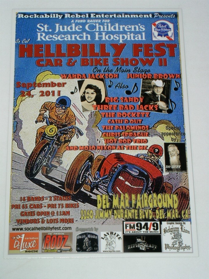 Wanda Jackson Hellbilly Fest Concert Promo Card Junior Brown Rockabilly ... - $19.99