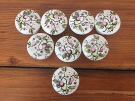 Vtg Lot 8 Renovators Fruit Apple Blossom Porcelain Cabinet Drawer Pulls ... - $59.99