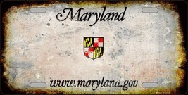Maryland State Background Rusty Novelty Metal License Plate - £17.26 GBP