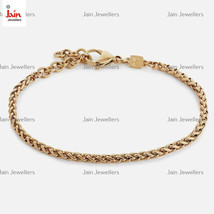 Bracelet chaîne homme en or massif véritable 18 carats, 22 carats 16 - 28 gra... - $2,524.07+