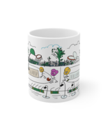 White Coffee Mug | Score Big Every Morning with Basketball Artwork Coffe... - £23.95 GBP