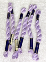 6 MINT Anchor Perle Pearl Cotton #342 Lilac Embroidery Floss Vintage Skein - $11.39