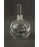 Vintage Weighted Round Signed Sweden Perfume Bottle &amp; Stopper Crystal 3.75&quot; - $28.94