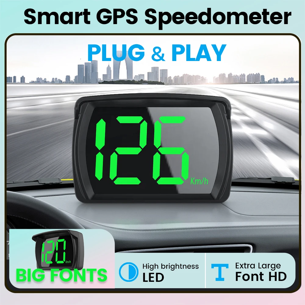 Y03 HUD Head Up Display Speedometer Universal Car GPS 2.8Inch Font Digital Speed - £15.53 GBP