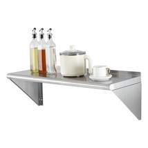 VEVOR 12&quot; x 36&quot; Stainless Steel Shelf, Wall Mounted Floating Shelving wi... - €56,85 EUR