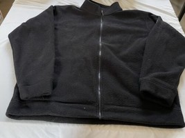 Orvis Men Full Zip Heavyweight Black Fleece Jacket Size XXL - £18.27 GBP