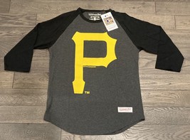 Pittsburgh Pirates Mitchell Ness 3/4 Sleeve Shirt  NWT Cooperstown Collection S - £13.08 GBP