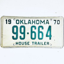 1970 United States Oklahoma House Trailer License Plate 99-664 - £14.74 GBP