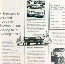1968 Firestone Tires Win Records Advertisement Life Magazine Automobilia... - $28.01 CAD