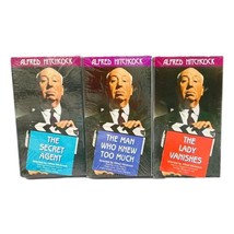 Alfred Hitchcock VHS  Lot 3 Lady Vanishes Man Knew Secret Agent Movie Ne... - $30.63