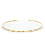 Thin Hammered Cuff in 14K Gold Fill; Delicate Handmade Stacking Bracelet... - £37.76 GBP+