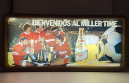 Vintage Spanish 80s Miller Time High Life Lighted Beer Sign Brewing Company Rare - £246.68 GBP