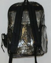 Unbranded Item Clear Netted Backpack Black Trim  Large Five Pockets image 4