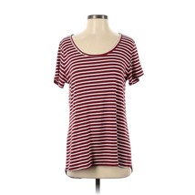 LuLaRoe LLR Women&#39;s Classic Tee Small Red White Stripe Ribbed - £13.49 GBP