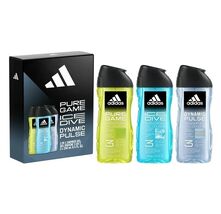 Adidas Kit Pure Game Shower Gel, Ice Dive Shower Gel &amp; Dynamic Pulse Sho... - $13.57