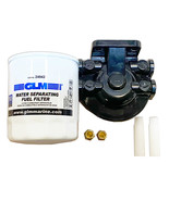Fuel Water Seperator Aluminum 10 microns Bracket and Filter 1/4&quot; Ports - $683.32 MXN