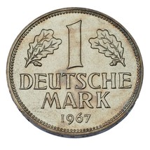 1967-D Germany 1 Mark Coin (BU Condition) Munich Mint KM 110 - £28.60 GBP