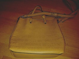 Steve Madden Lt Mustard Shoulder BAG-USED ONCE-POLYURATHANE BODY/SUEDE Lining - £17.93 GBP