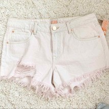 Gianni Bini Pale Pink Distressed Cut Off Shorts Size 11 NWT - £26.16 GBP
