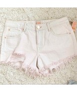 Gianni Bini Pale Pink Distressed Cut Off Shorts Size 11 NWT - £25.68 GBP