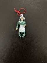 Vintage Dept 56 Pewter Tiny Trimmings Misses Fezziwig Christmas Ornament - £6.96 GBP